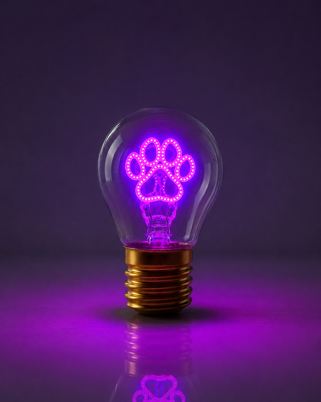 PawGlow – Deko Glühbirne Pfoten-Icon für Tierliebhaber