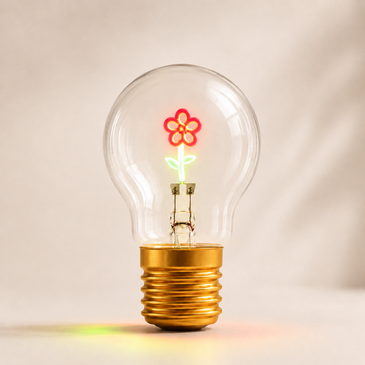Blume – Deko Glühbirne mit Blüten-Icon | LichtAmt