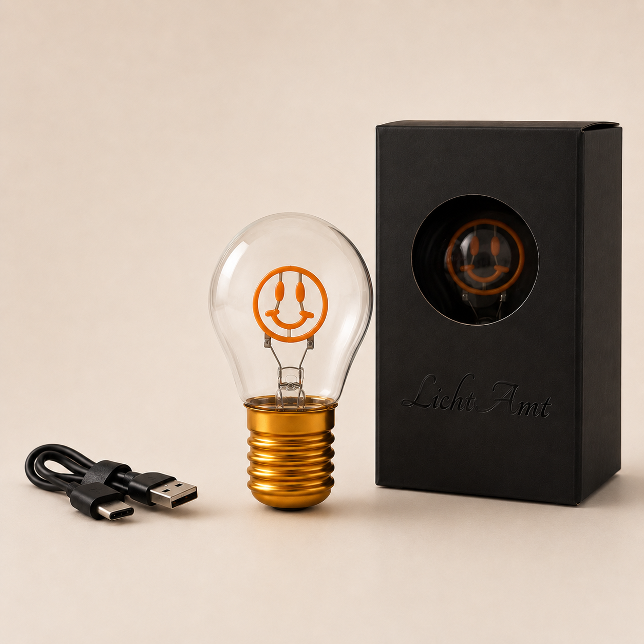 Smile – Smiley Deko Glühbirne gute Laune Licht | LichtAmt