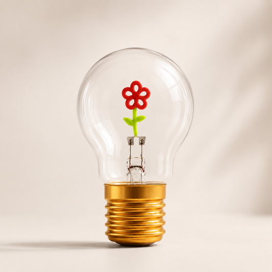 Blume – Deko Glühbirne mit Blüten-Icon | LichtAmt