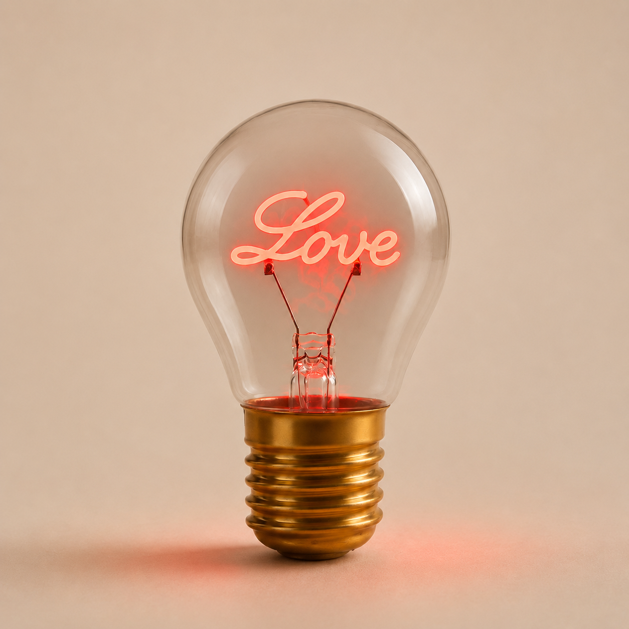 Love – Leuchtende Deko Glühbirne mit Herz | LichtAmt